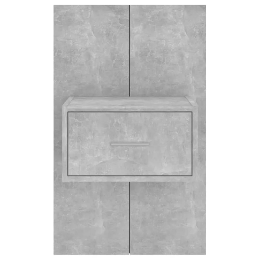 Tables de chevet murales 2 pcs Gris béton - 5