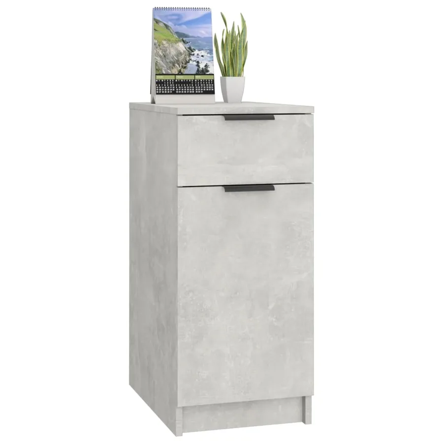Armoire de bureau Gris béton 33,5x50x75 cm Bois d'ingénierie - 5