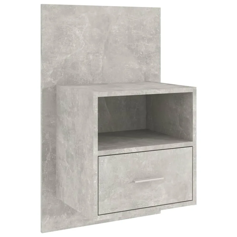 Table de chevet murale Gris béton - 2