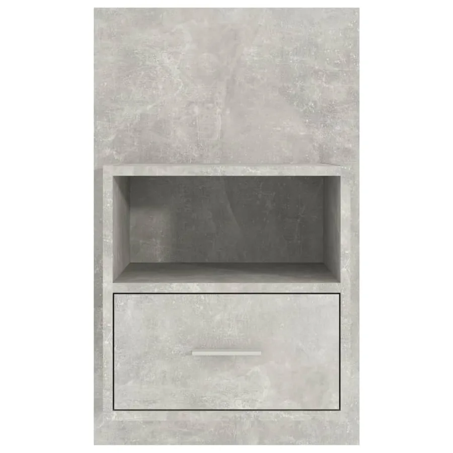 Table de chevet murale Gris béton - 4