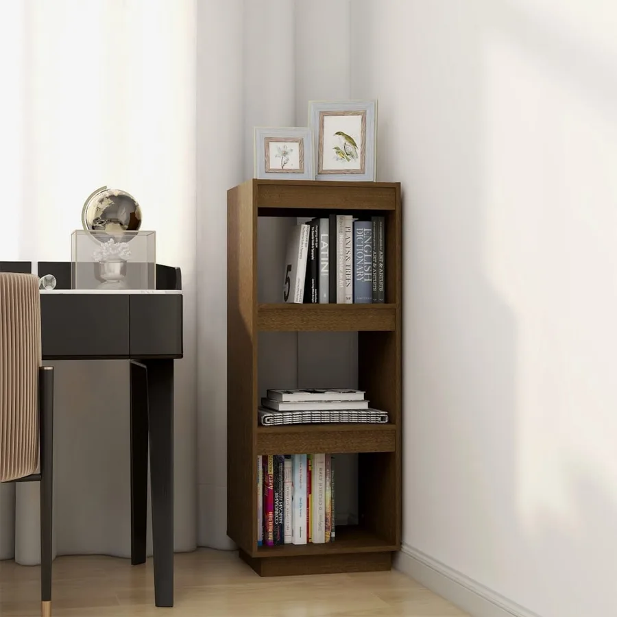 Bibliothèque/Séparateur de pièce Marron miel Bois de pin massif - 3