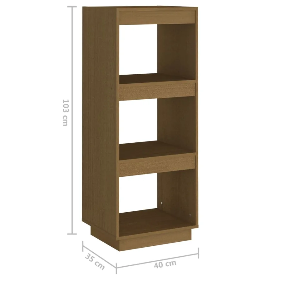 Bibliothèque/Séparateur de pièce Marron miel Bois de pin massif - 8
