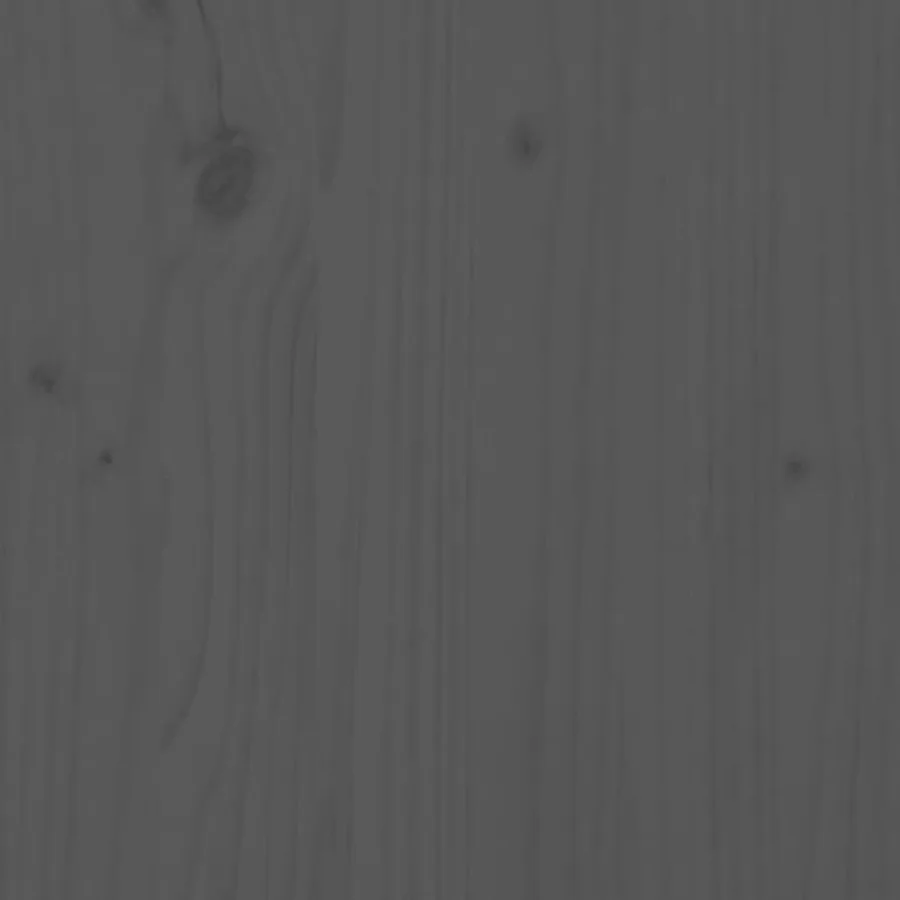 Cadre de lit sans matelas gris bois de pin massif - 8