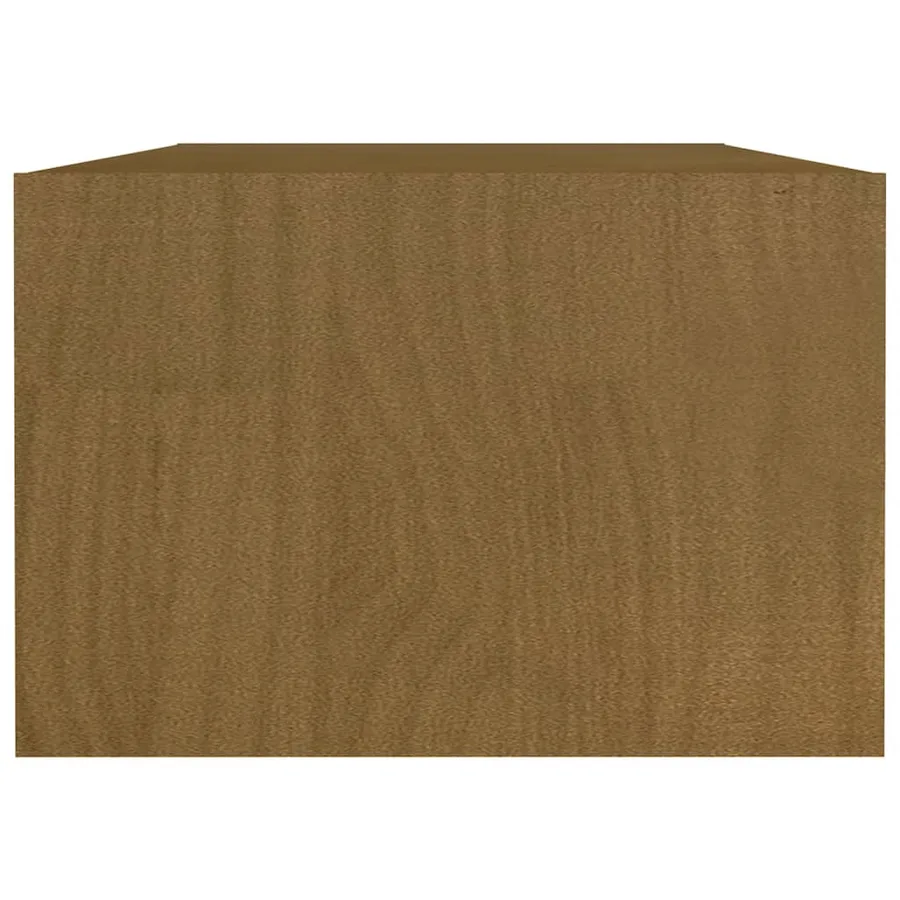 Table basse marron miel 110x50x34 cm bois de pin massif - 6