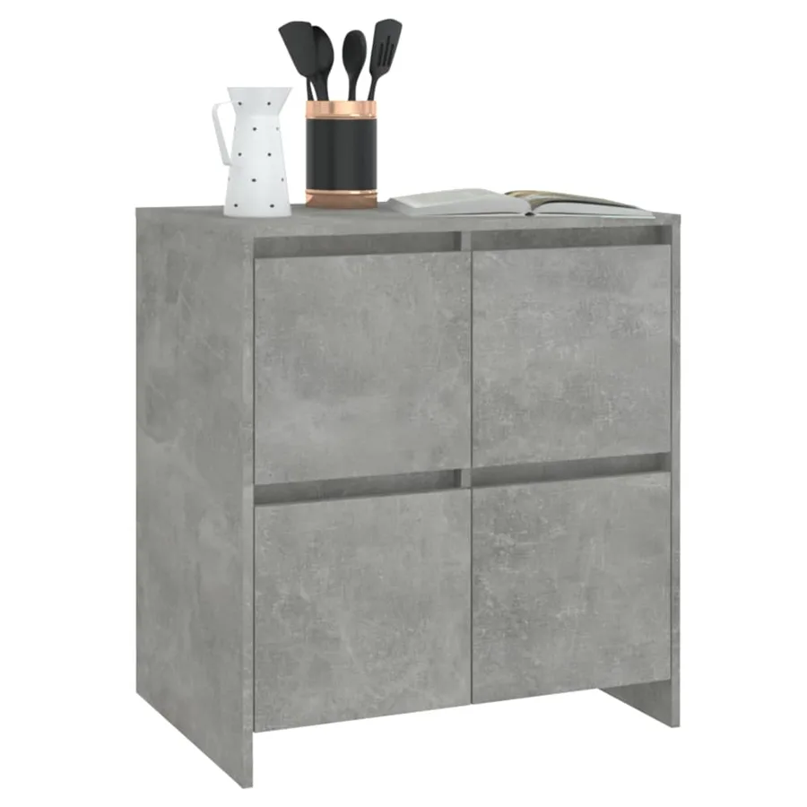 Buffet Gris béton 70x41x75 cm Bois d'ingénierie - 7
