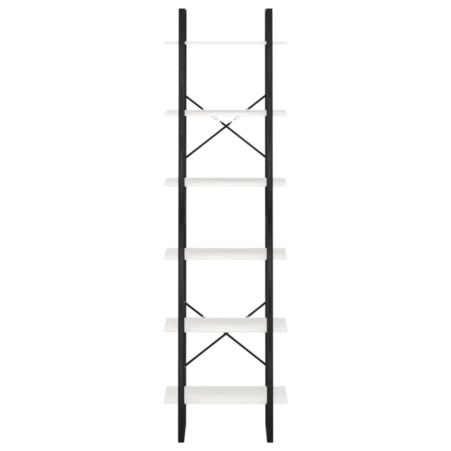 Étagère de rangement Blanc 60x30x210 cm Bois de pin massif - 6