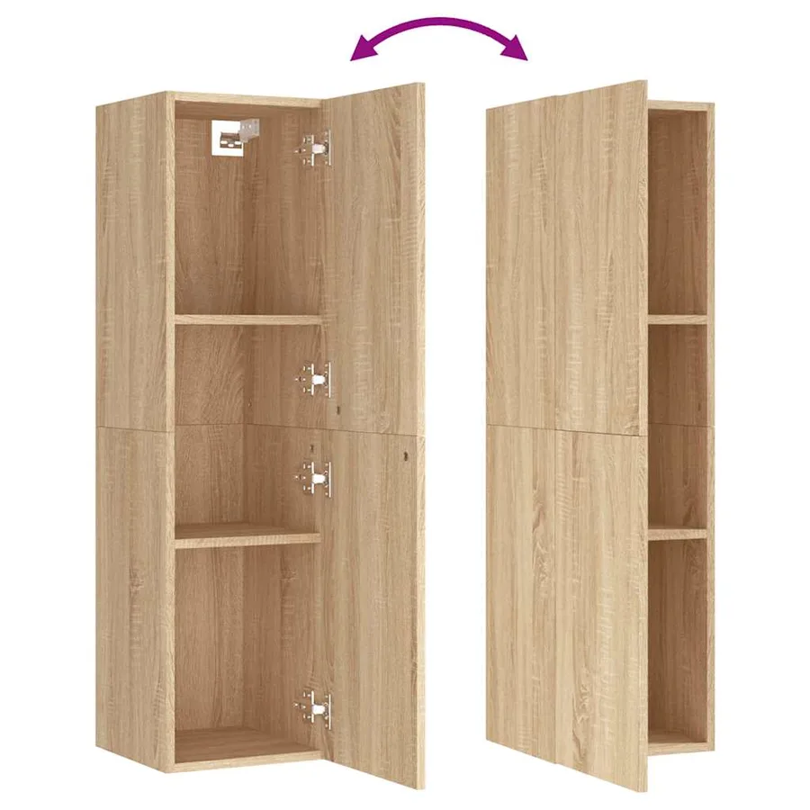 Meuble TV Chêne sonoma 30,5x30x110 cm Bois d’ingénierie - 6