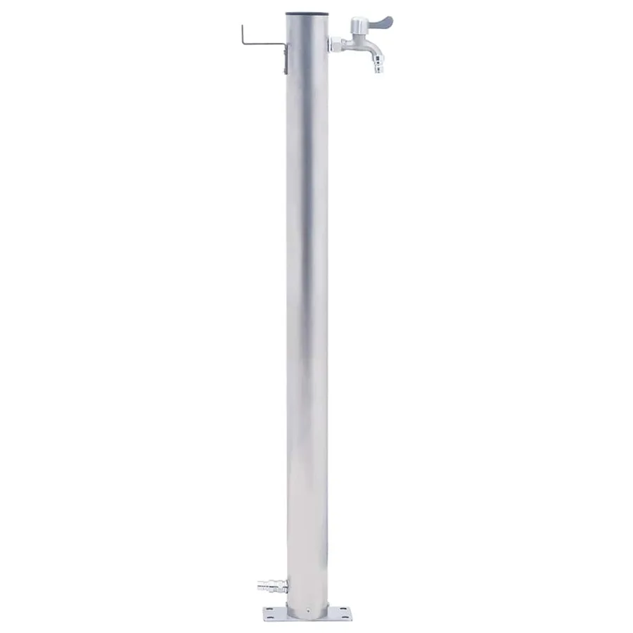 Colonne à eau de jardin 40 cm acier inoxydable rond - 3