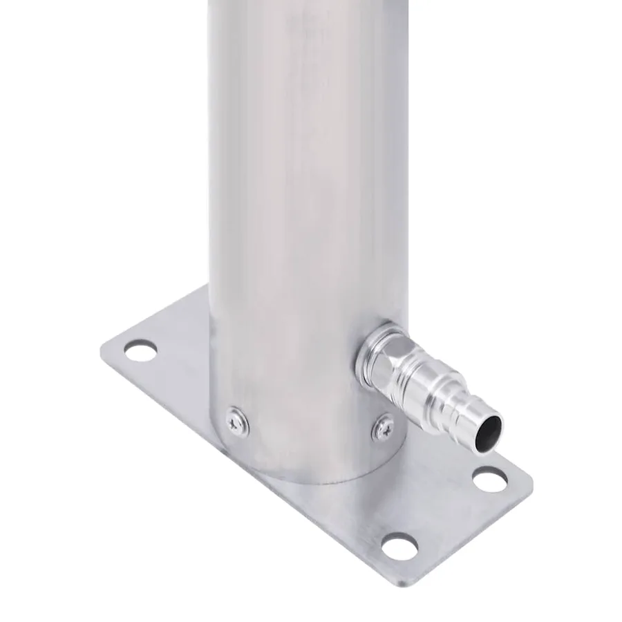 Colonne à eau de jardin 40 cm acier inoxydable rond - 6