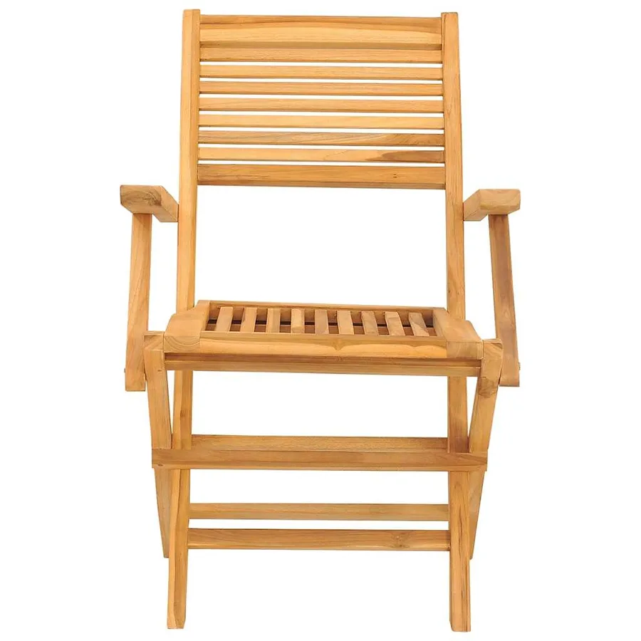 Chaises de jardin pliantes lot de 2 55x62x90cm bois massif teck - 4