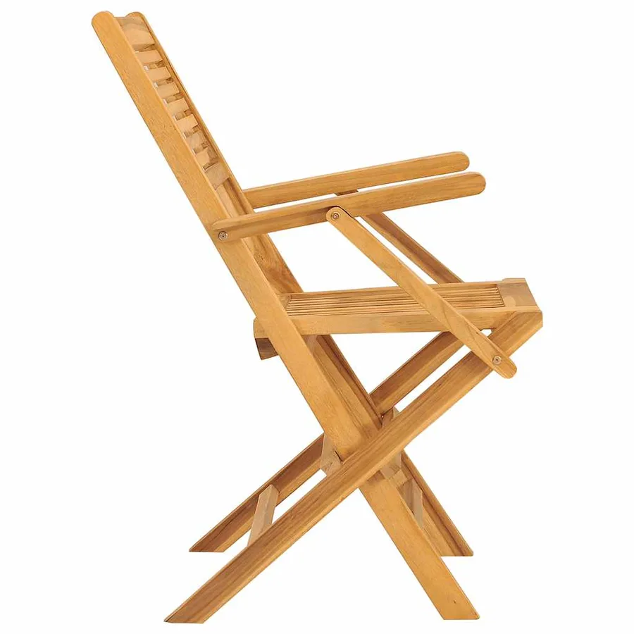 Chaises de jardin pliantes lot de 2 55x62x90cm bois massif teck - 5