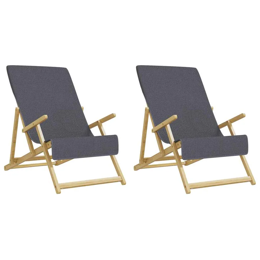 Serviettes de plage 2 pcs anthracite 60x135 cm tissu 400 GSM - 4