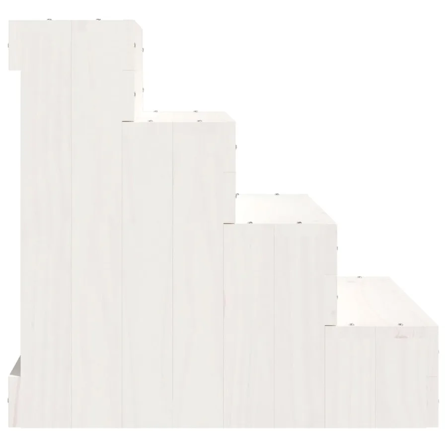 Escalier pour animaux de compagnie Blanc 40x49x47cm Bois de pin - 5