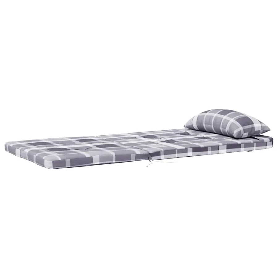 Coussins de chaise adirondack lot de 2 carreaux gris - 5