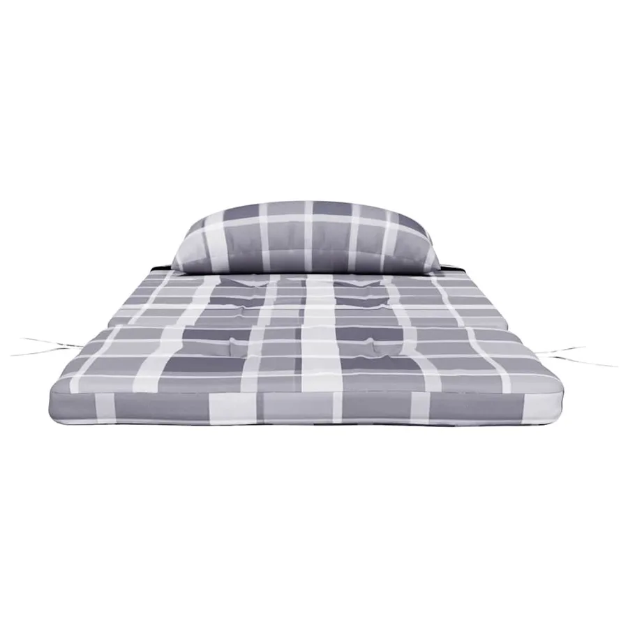 Coussins de chaise adirondack lot de 2 carreaux gris - 6
