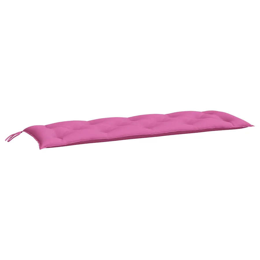Coussins de banc de jardin lot de 2 rose 150x50x7 cm tissu - 5