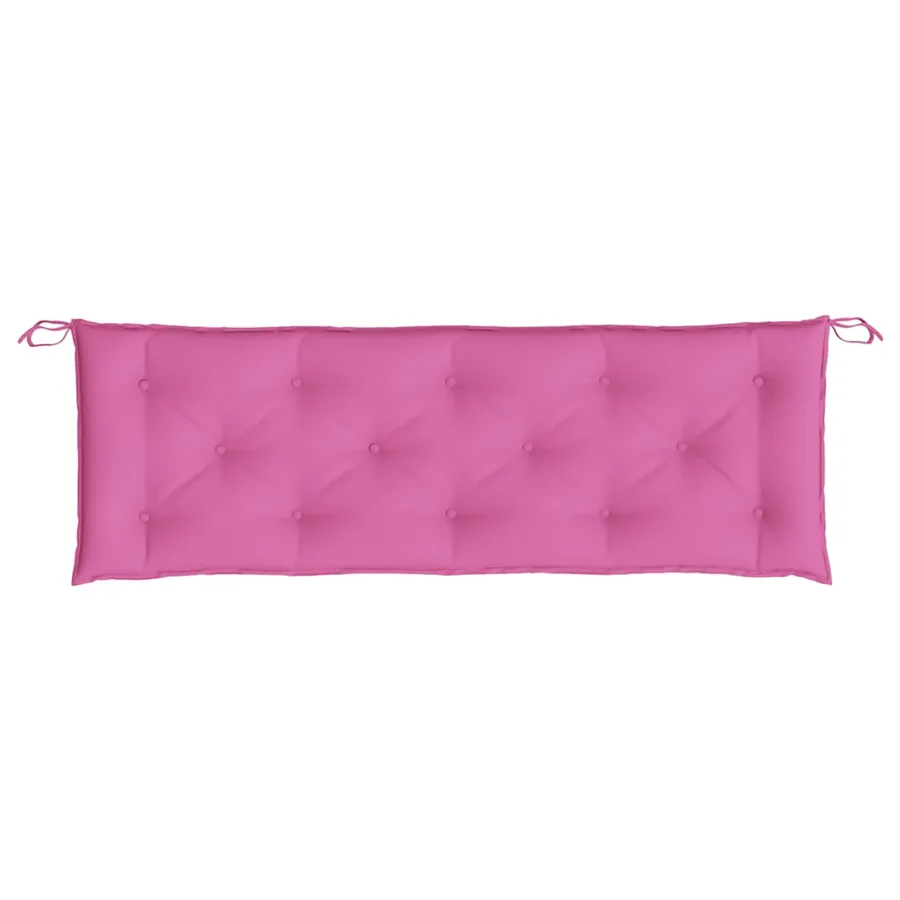 Coussins de banc de jardin lot de 2 rose 150x50x7 cm tissu - 6