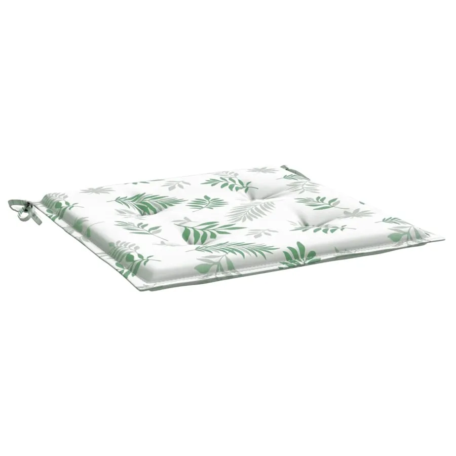 Coussins de chaise lot de 2 motif de feuilles 50x50x4 cm tissu - 5