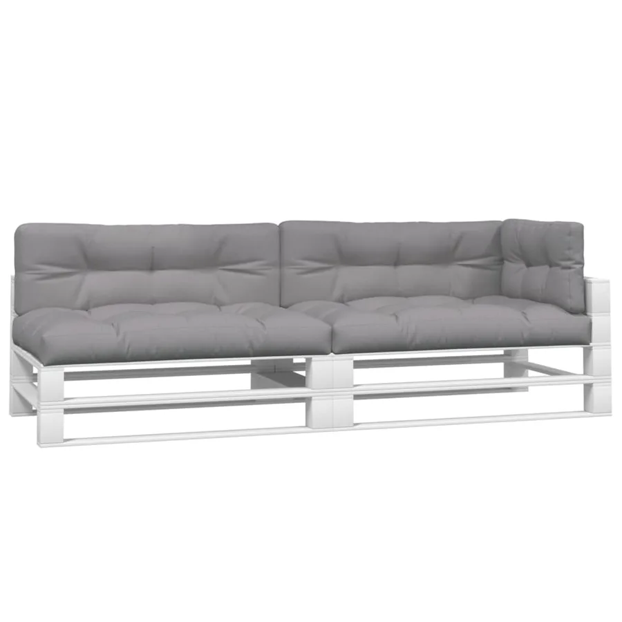 Coussins de palette 5 pcs gris tissu - 3