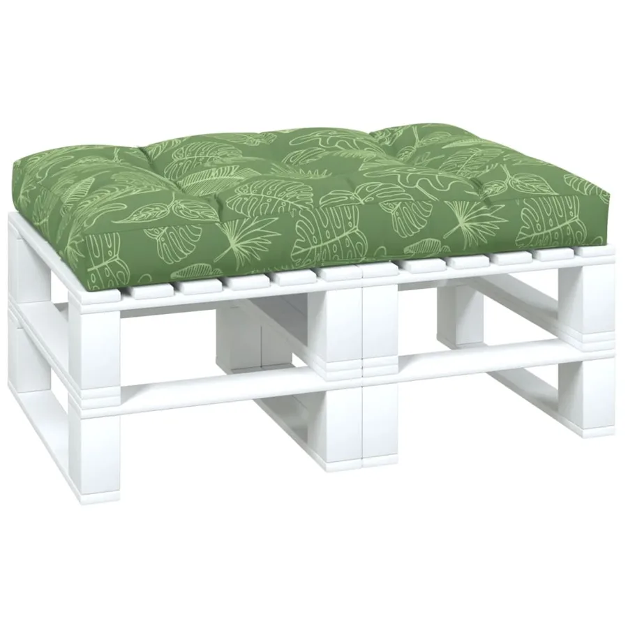 Coussin de palette à motif de feuilles 120x80x12 cm Tissu - 3