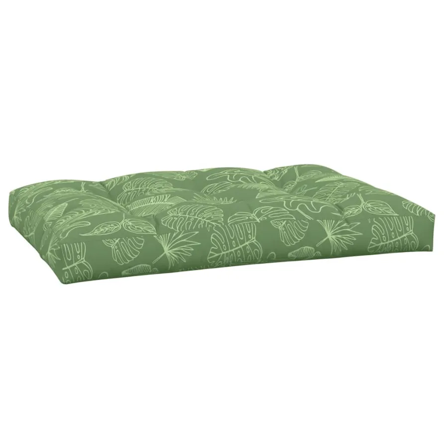 Coussin de palette à motif de feuilles 120x80x12 cm Tissu - 4