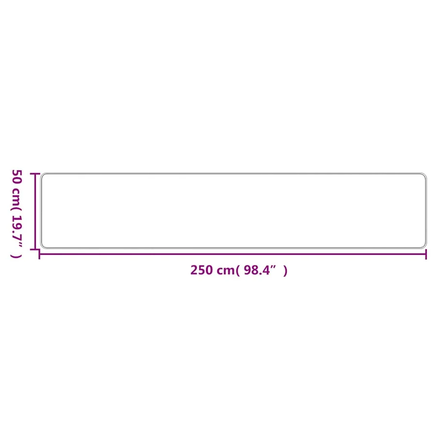 Tapis de couloir aspect sisal sable 50x250 cm - 6