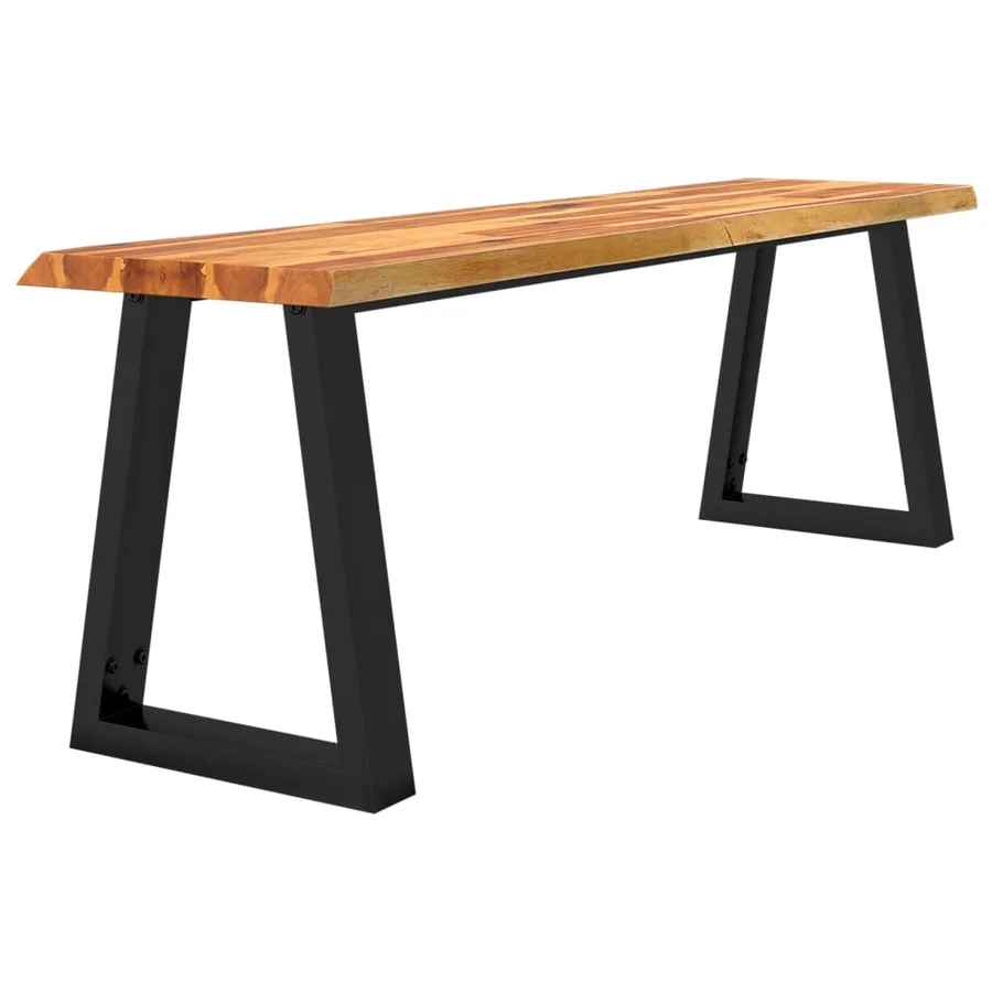 Banc avec bord vivant 140 cm bois d'acacia massif - 3