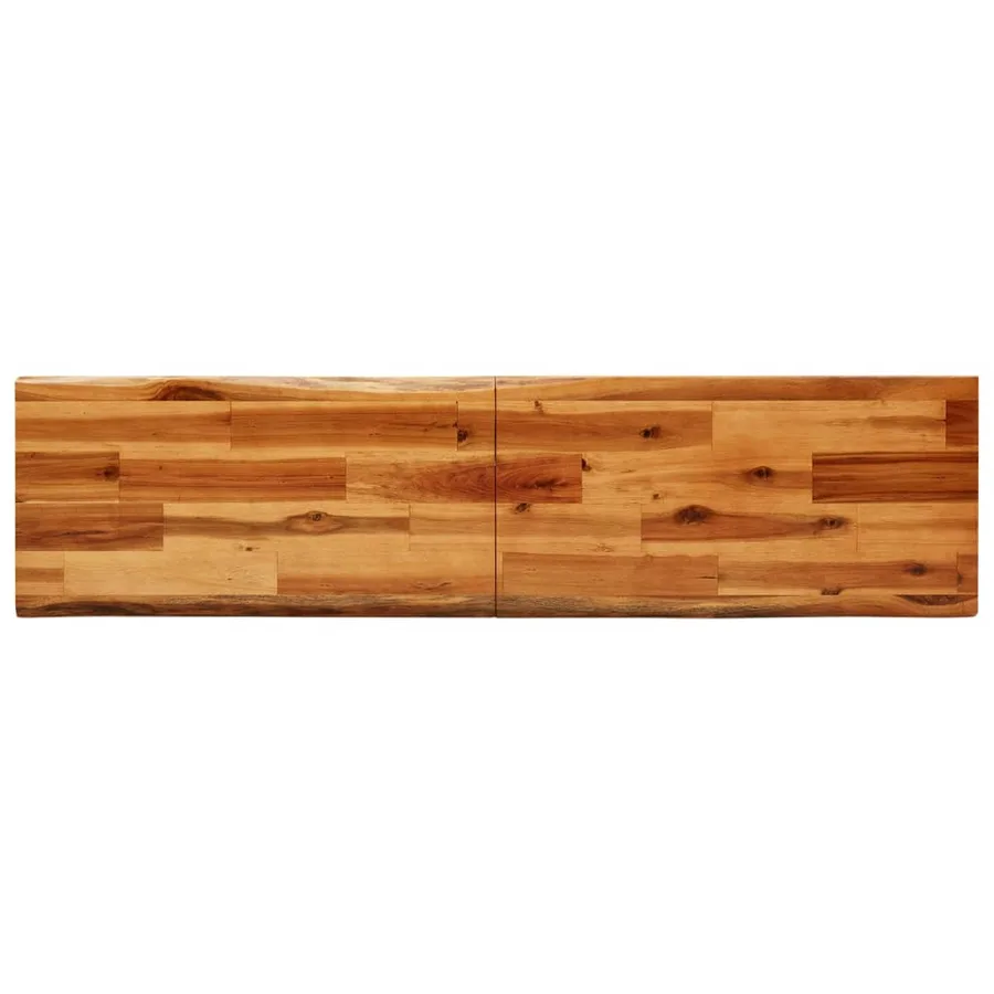 Banc avec bord vivant 140 cm bois d'acacia massif - 6
