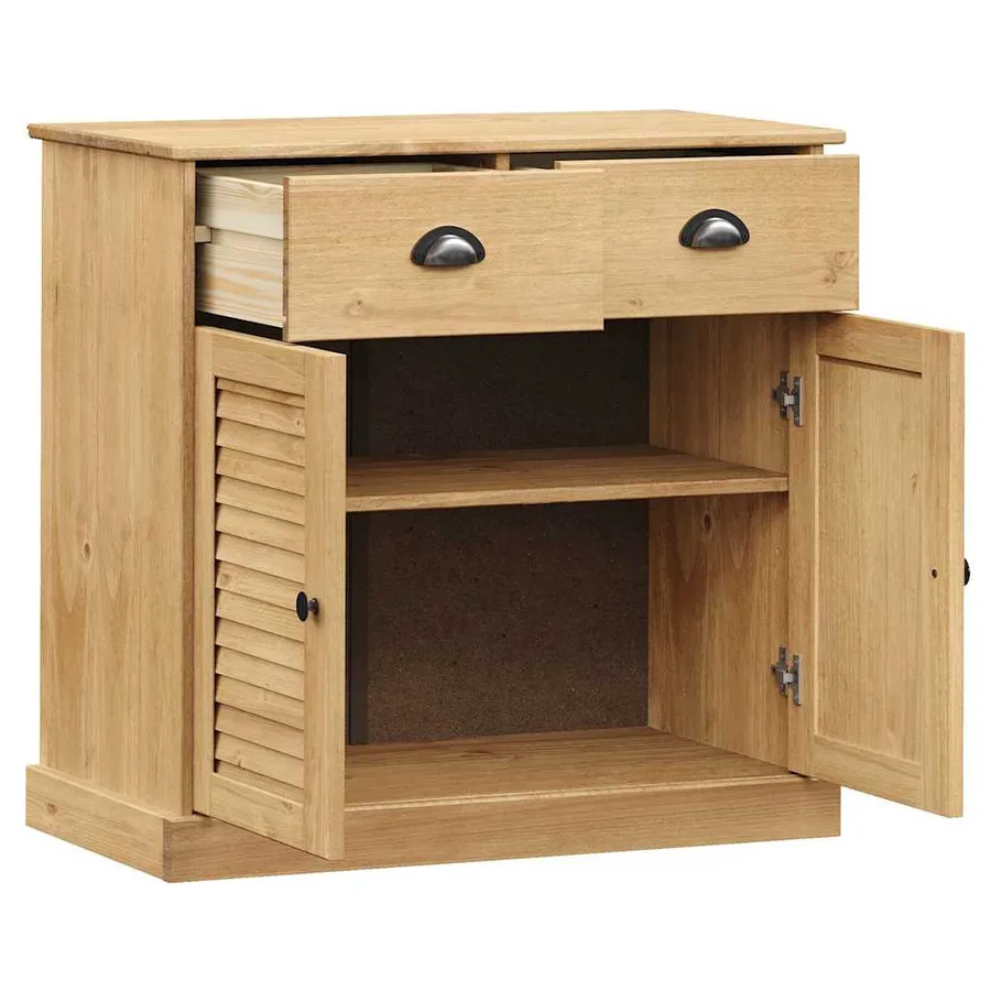 Buffet avec tiroirs VIGO 78x40x75 cm bois massif de pin - 4
