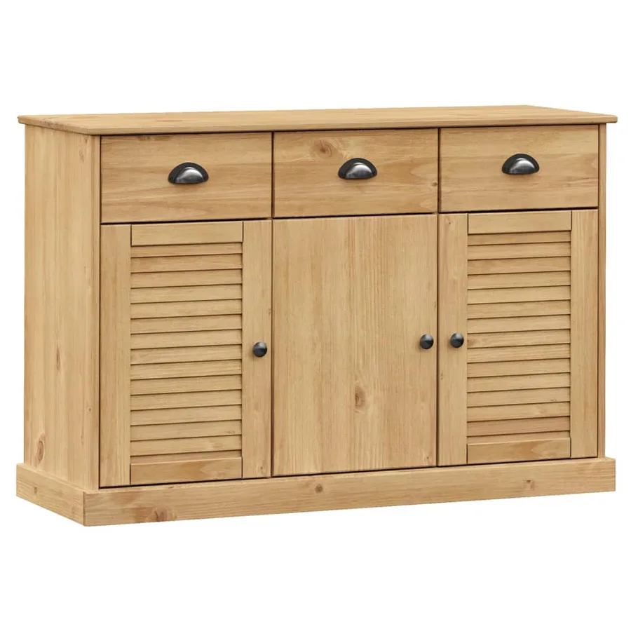 Buffet avec tiroirs VIGO 113x40x75 cm bois massif de pin - 2