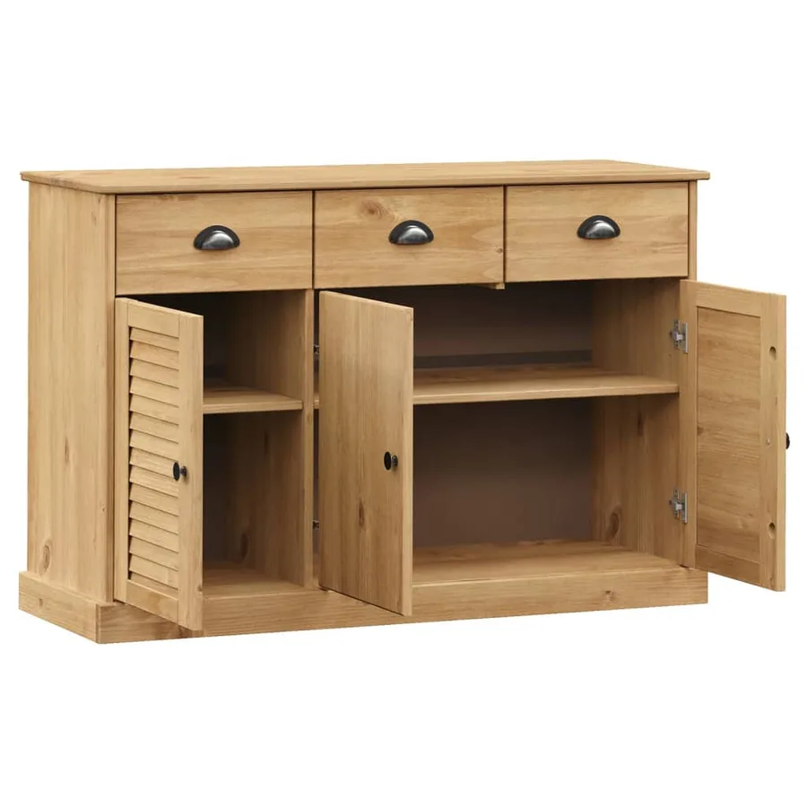 Buffet avec tiroirs VIGO 113x40x75 cm bois massif de pin - 4
