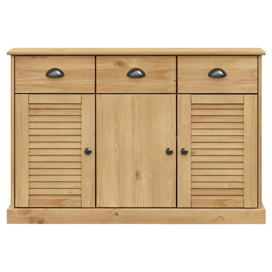 Buffet avec tiroirs VIGO 113x40x75 cm bois massif de pin - 5