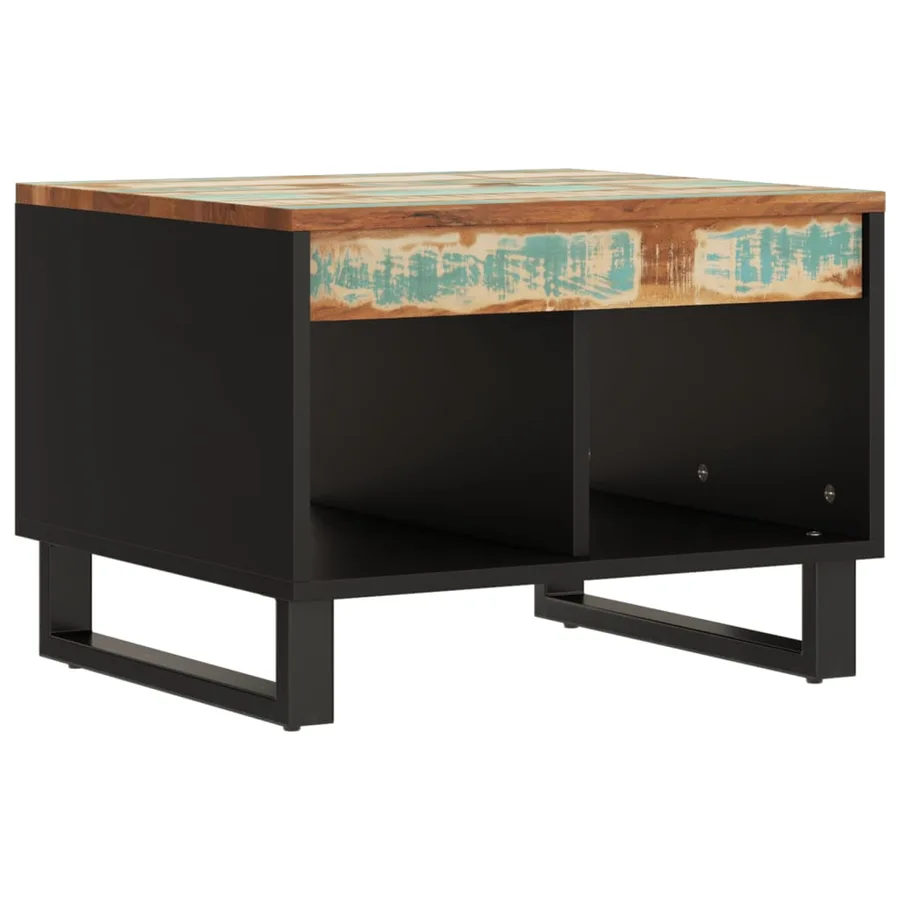 Table basse 55x50x40 cm bois de récupération massif - 2