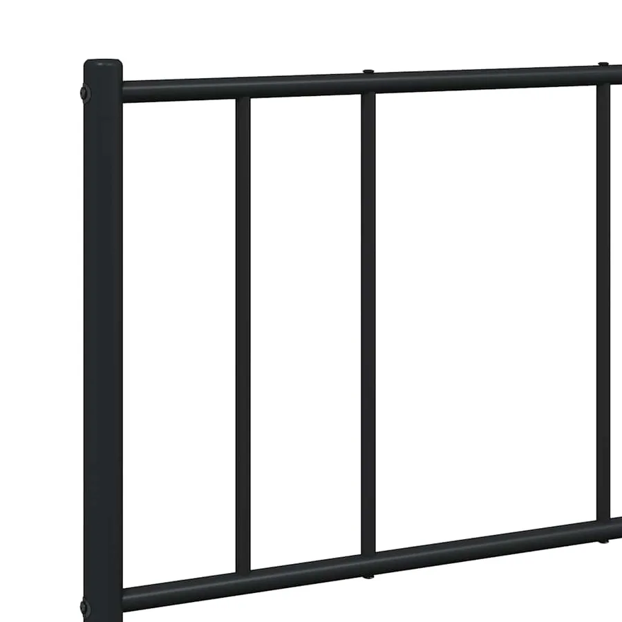 Cadre de lit métal sans matelas avec pied de lit noir 140x190cm - 9