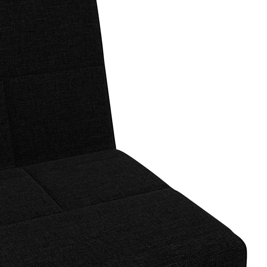 Canapé-lit avec porte-gobelets noir tissu - 10