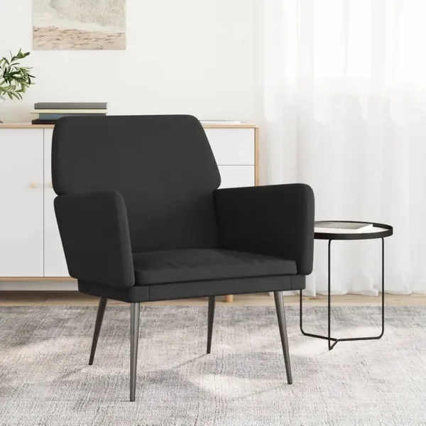 Fauteuil Noir 62x79x79 cm Velours