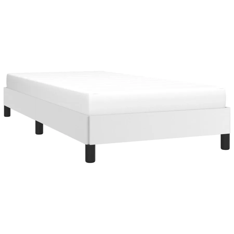 Cadre de lit sans matelas blanc 90x190 cm similicuir - 3