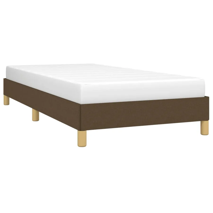 Cadre de lit sans matelas marron foncé 80x200 cm tissu - 3