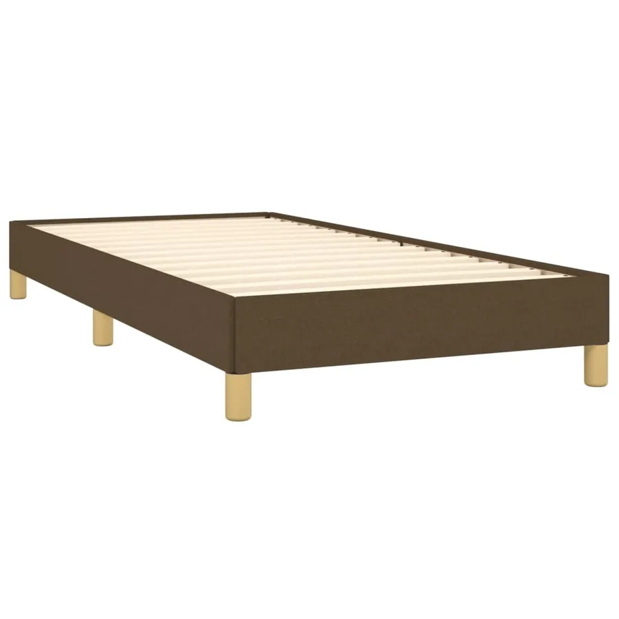 Cadre de lit sans matelas marron foncé 80x200 cm tissu - 4