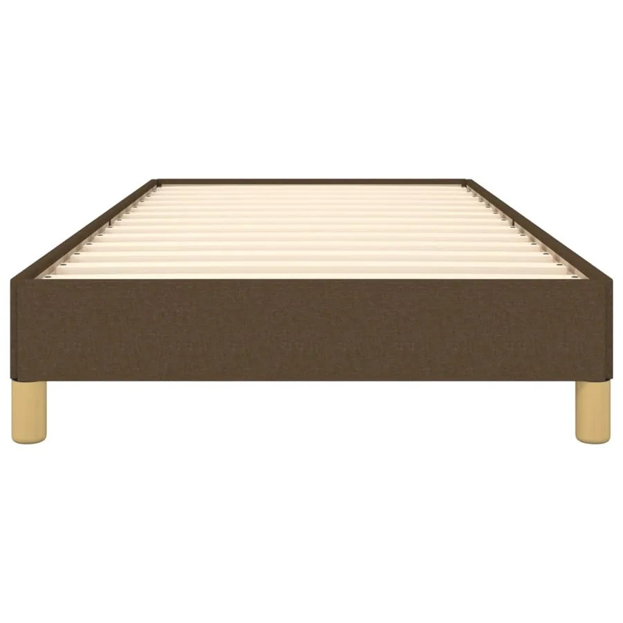 Cadre de lit sans matelas marron foncé 80x200 cm tissu - 5