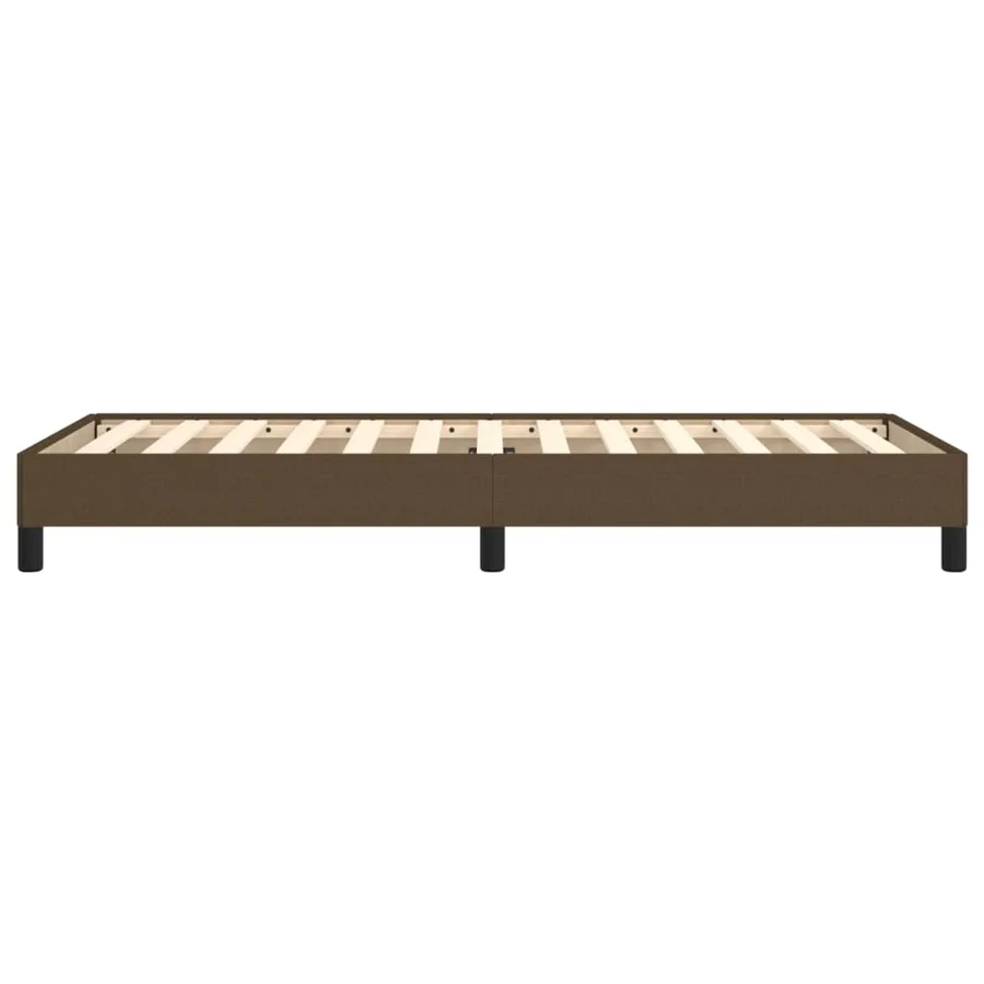 Cadre de lit sans matelas marron foncé 90x190 cm tissu - 6