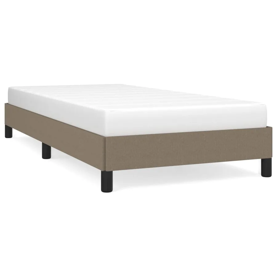 Cadre de lit sans matelas taupe 80x200 cm tissu - 2