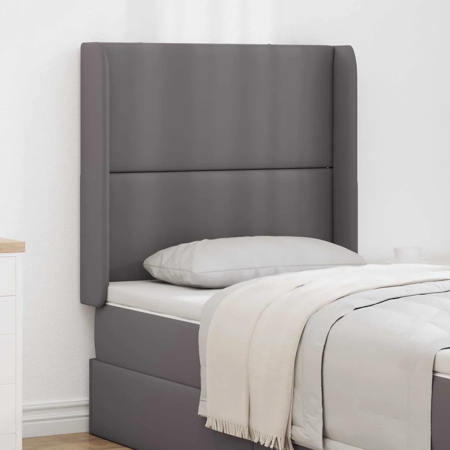 Oreille de tête de lit Gris 80 x 16 x 4 cm PVC