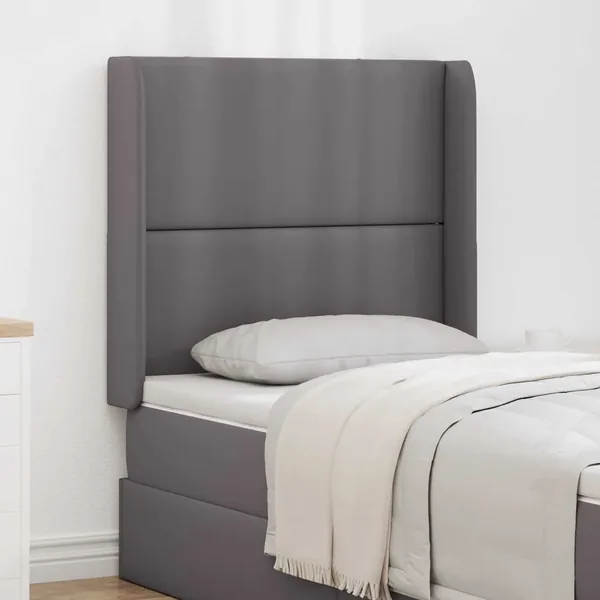 Oreille de tête de lit Gris 80 x 16 x 4 cm PVC