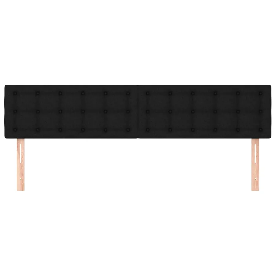 Têtes de lit Noir 200x5x78/88 cm Tissu - 3