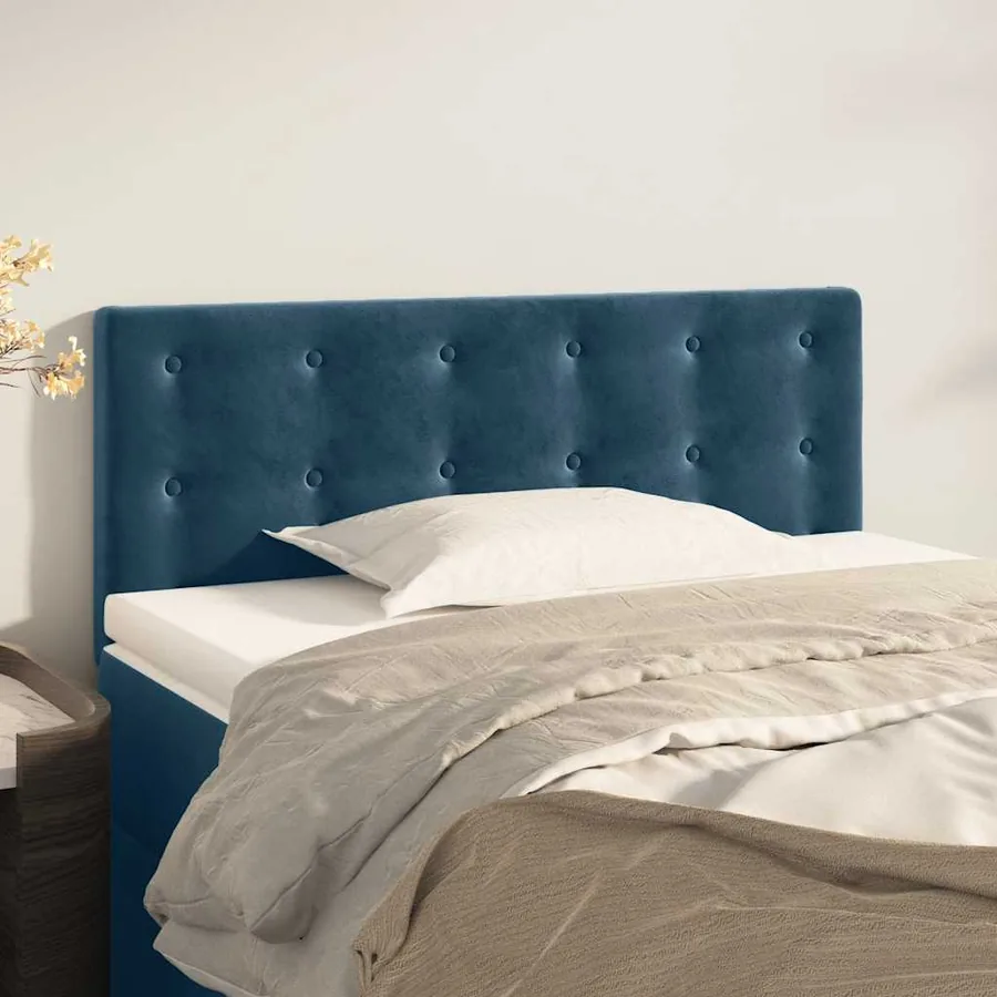 Tête de lit Bleu foncé 100x5x78/88 cm Velours