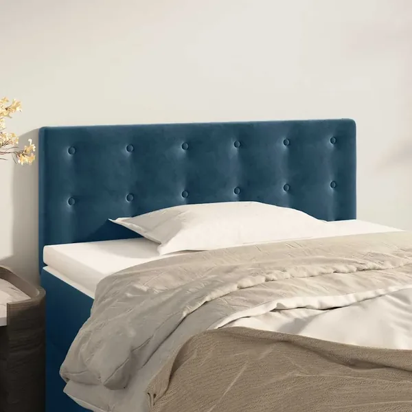 Tête de lit Bleu foncé 100x5x78/88 cm Velours