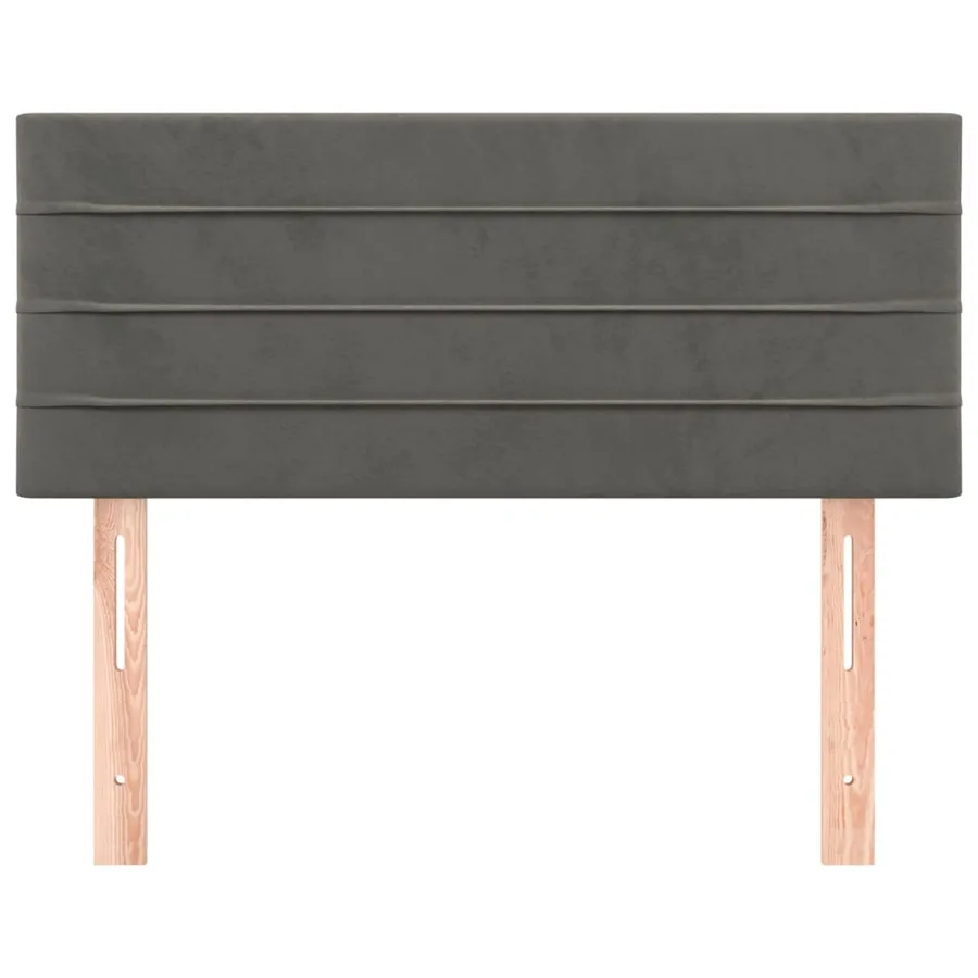 Tête de lit Gris foncé 80x5x78/88 cm Velours - 3