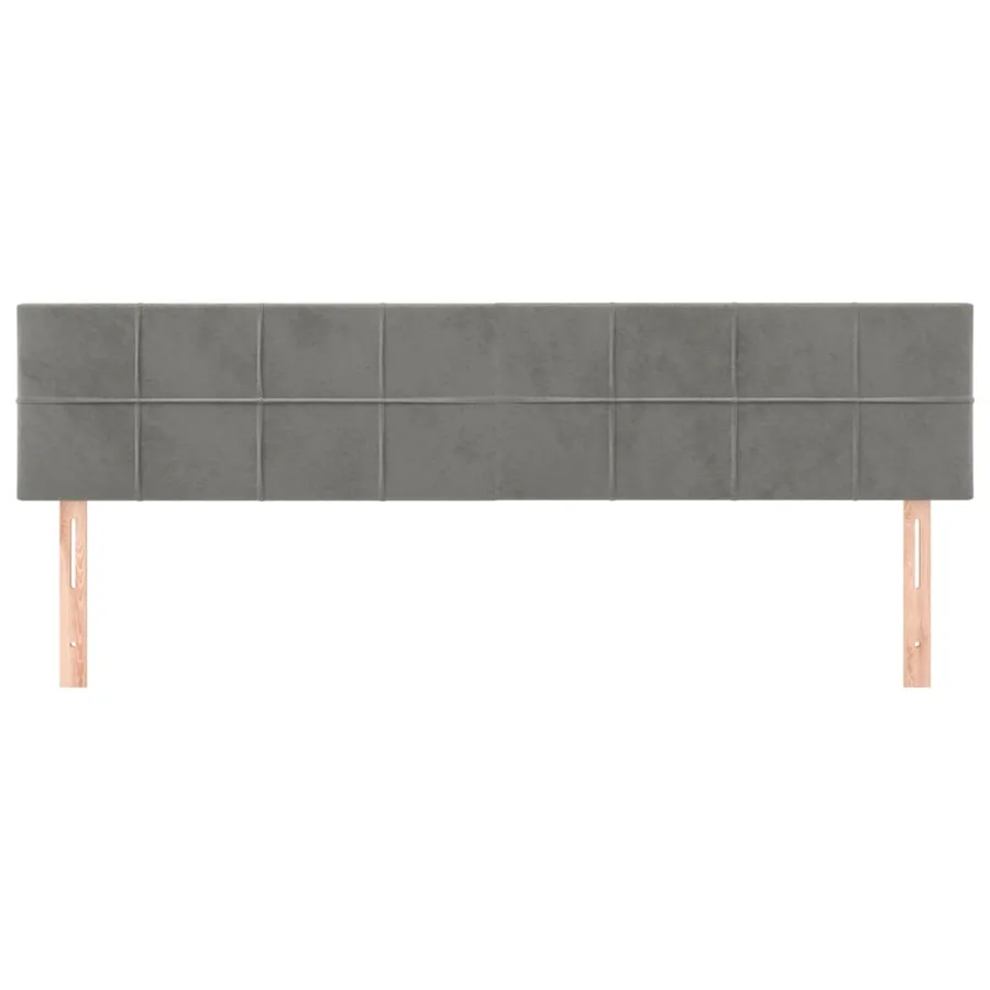 Têtes de lit Gris clair 180x5x78/88 cm Velours - 3