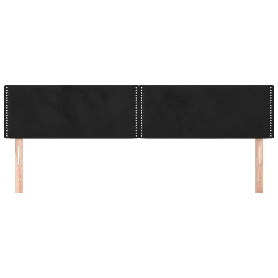 Têtes de lit Noir 200 x 5 x 78/88 cm Velours - 3